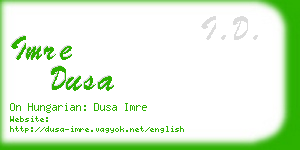 imre dusa business card